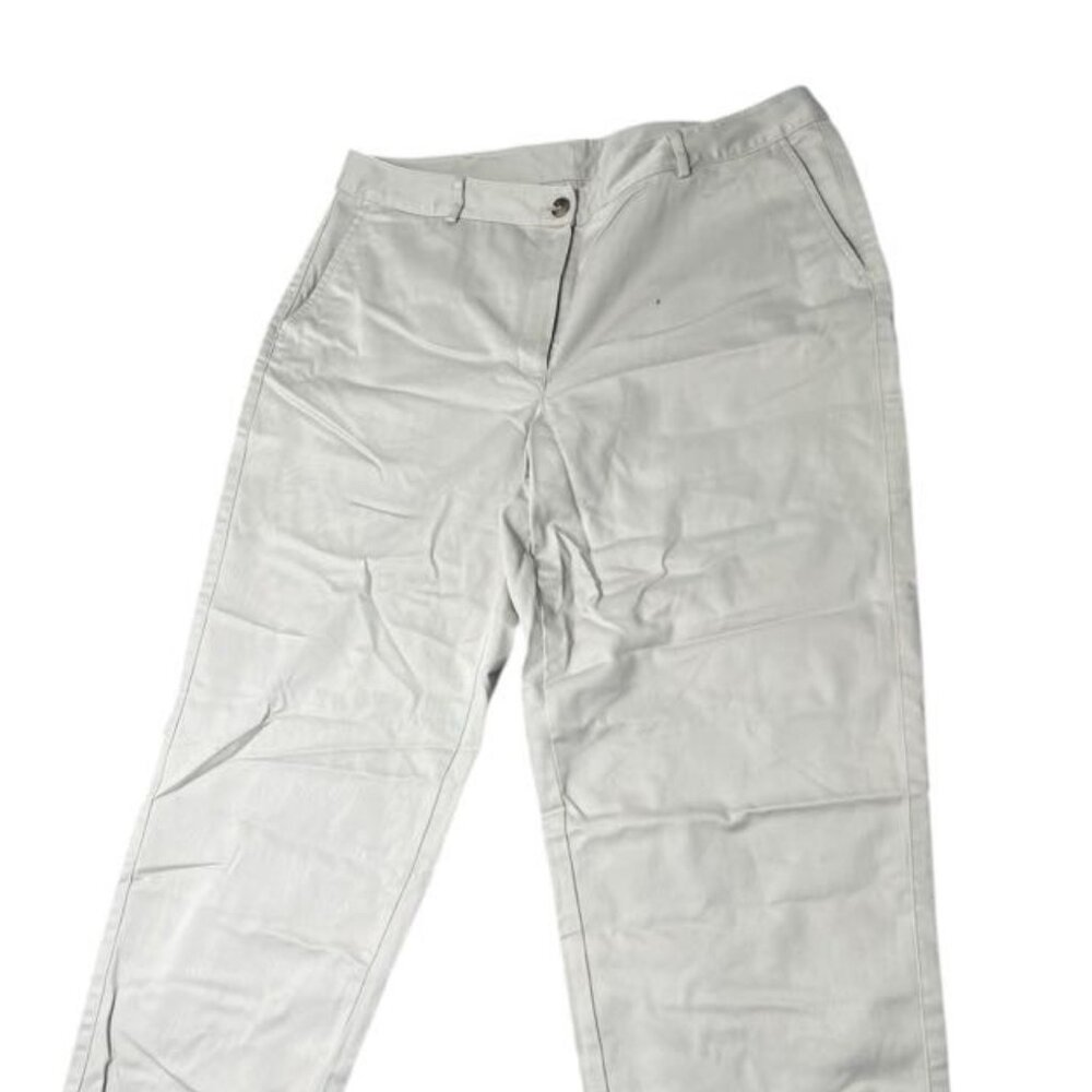 L.L.Bean Chino Pants Men's 16 Beige Cotton Favourite Fit Workwear Trousers